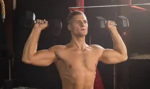 Man doing shoulder press